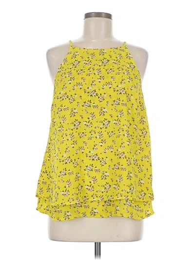 Pre-owned Blue Rain Sleeveless Blouse In Yellow