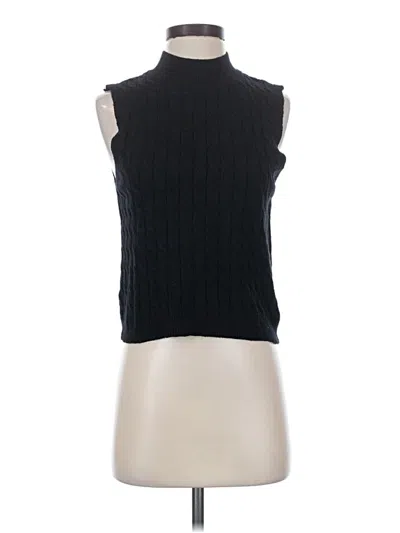 Pre-owned Blue Rain Sleeveless Top Black Turtleneck Tops