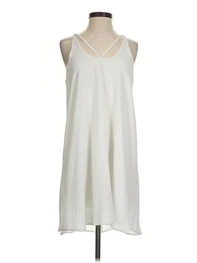 Pre-owned Blue Rain Sleeveless Top Ivory Halter Neckline Tops In White