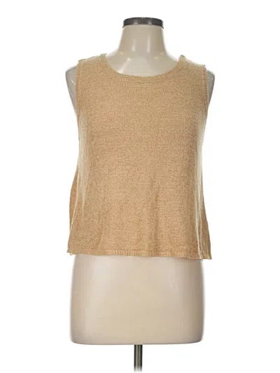 Pre-owned Blue Rain Sleeveless T-shirt In Tan