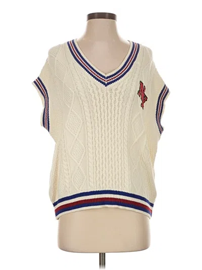 Pre-owned Blue Rain Sweater Vest In Ivory