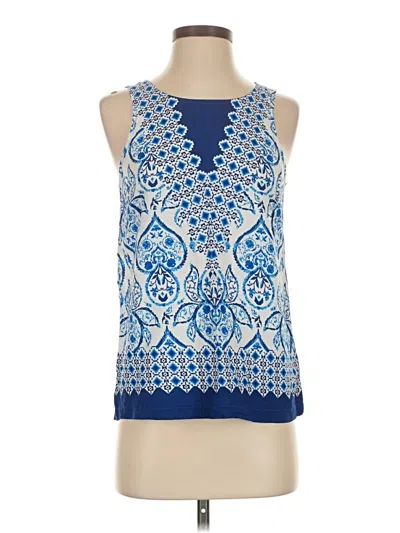 Pre-owned Blue Rain Tank Top Blue Halter Neckline Tops