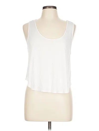 Pre-owned Blue Rain Tank Top White Halter Neckline Tops