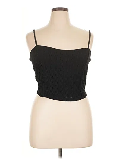 Pre-owned Blue Rain Tube Top Black Strapless Neckline Tops