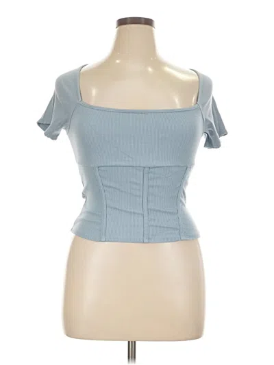 Pre-owned Blue Rain Tube Top Blue Strapless Neckline Tops