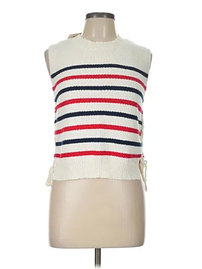 Pre-owned Blue Rain Tube Top Ivory Halter Neckline Tops