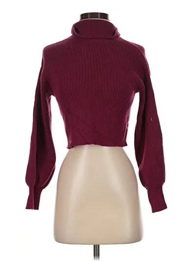 Pre-owned Blue Rain Turtleneck Sweater In Burgundy
