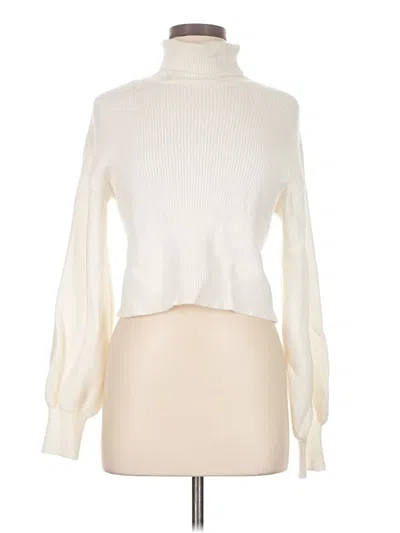 Pre-owned Blue Rain Turtleneck Sweater In Ivory
