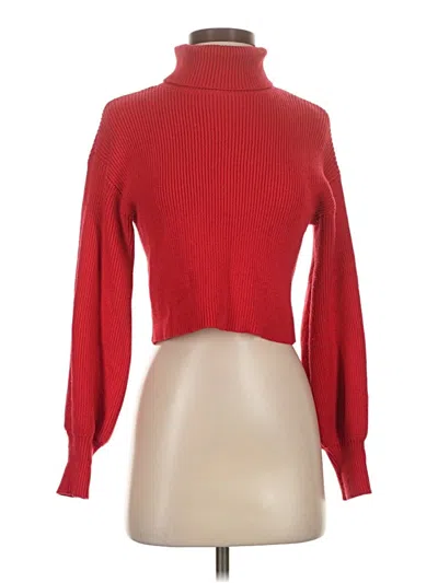 Pre-owned Blue Rain Turtleneck Sweater In Red
