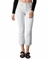 Blue Revival Ava Mid Rise Crop Jeans In White In White
