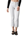 Blue Revival Ava Mid Rise Crop Jeans In White In White