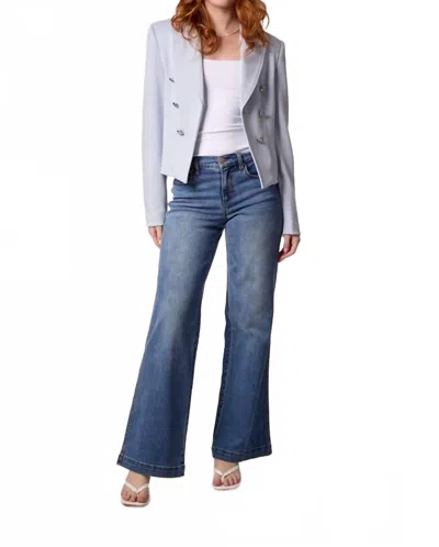 Blue Revival Charlotte Cropped Blazer In Baby Blue