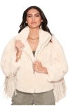 Blue Revival Dancing In The Moonlight Fringe Jacket In White
