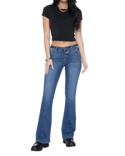 Blue Revival Flare Denim Jeans In Blue