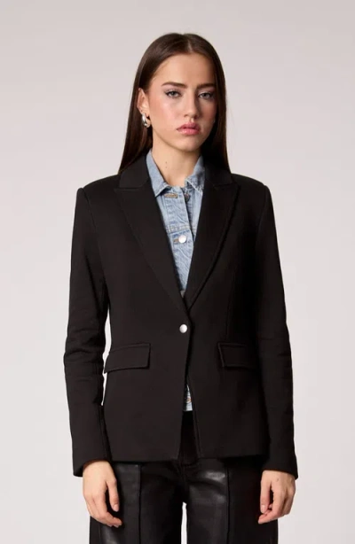 Blue Revival Helen Blazer With Removable Denim Insert In Black/denim