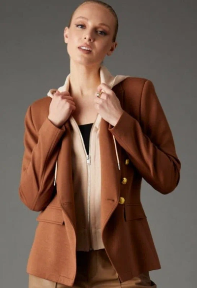 Blue Revival Helen Double Breasted Blazer In Toffee & Tan In Brown