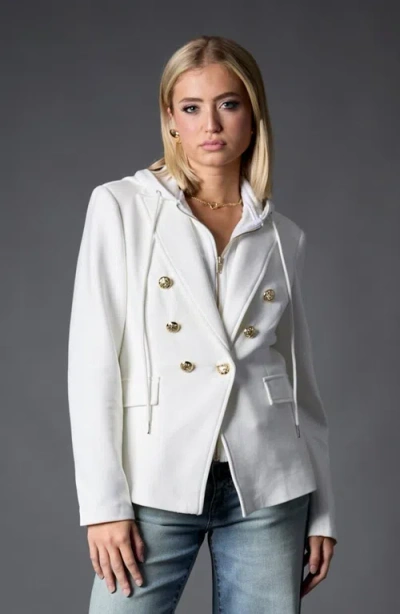 Blue Revival Helen Double Breasted Blazer In Whipped Cream