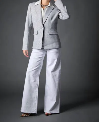 Blue Revival Helen Removable Shirt Insert Blazer In Heather Grey In Gray