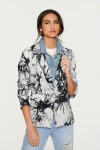 Blue Revival Helen Tie Dye Blazer With Removable Denim Insert In Blue