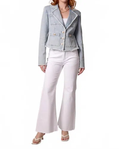 Blue Revival Logan Frayed Blazer In Panama In Blue
