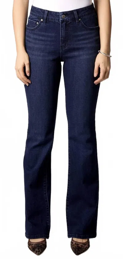 Blue Revival Maya Mid Rise Denim Jeans In Amsterdam Dark In Blue