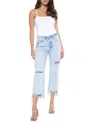 Blue Revival Nash Vegas 90 High Rise Cropped Wide Leg Jeans In Maui In Maui