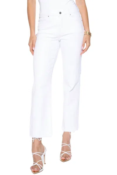 Blue Revival Quinn Mid Rise Straight Ankle Jean In White