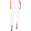Blue Revival Quinn Raw Hem Straight Ankle Jeans In White
