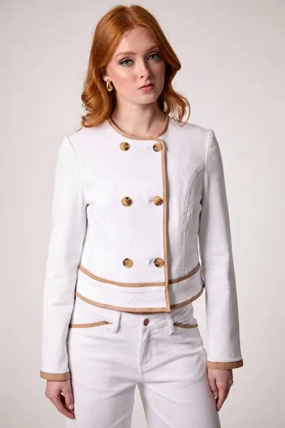 Blue Revival Sadie Denim Jacket In White