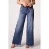 Blue Revival Selena Wide Leg Trouser In Blue