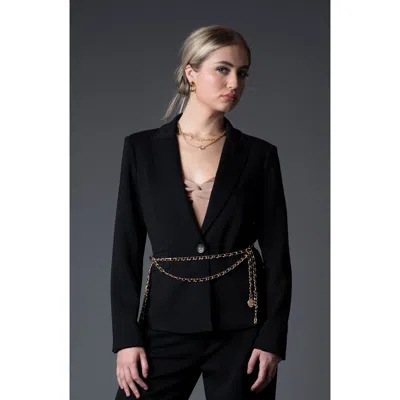 Blue Revival Taylor Belted Blazer In Black