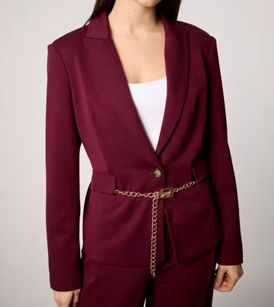 Blue Revival Taylor Blazer In Burgundy