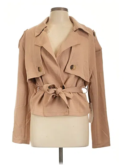 Pre-owned Blue Revival Trenchcoat In Tan