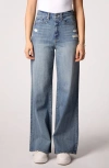 Blue Revival Waverly Mid Rise Wide Leg Jean In Brown