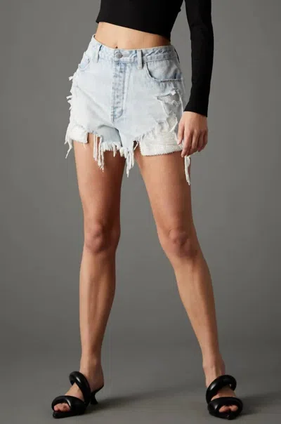 Blue Revival Women's Pearl Girl Denim Short In Blue In Black