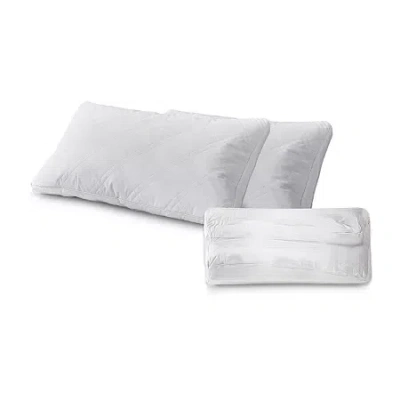Blue Ridge Home Fashions 100% Cotton Quilted Goose Feather/down Bed Pillows (2-pack) In White