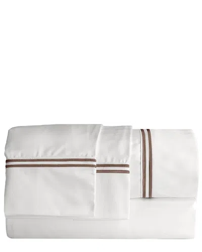 Blue Ridge Home Hotel Suite 1200 Thread Count Embroidery Sheet Set In White