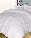 Blue Ridge Home Hotel Suite Medium Weight Damask Stripe Down Alternative Comforter