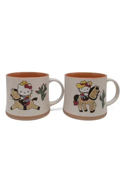Blue Sky Clayworks Cowgirl Hello Kitty 2-pack Mug Set In Multi