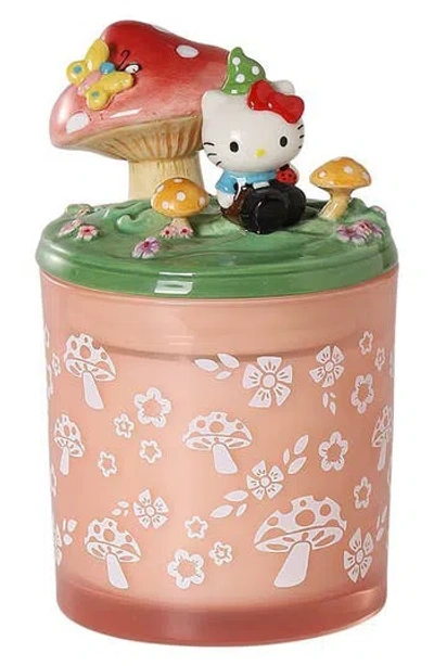 Blue Sky Clayworks Hello Kitty Mushroom Jar Candle With Figural Lid In Multi