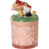 Blue Sky Clayworks Hello Kitty Mushroom Jar Candle With Figural Lid In Multi