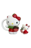 Blue Sky Clayworks Hello Kitty Strawberry Mug & Sugar Shaker Set In Multi