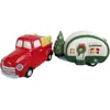 Blue Sky Clayworks Red Truck & Camper Salt & Pepper Set In Multi