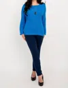 Blue Sky Clothing Co Davis Cotton Sweater In Marine