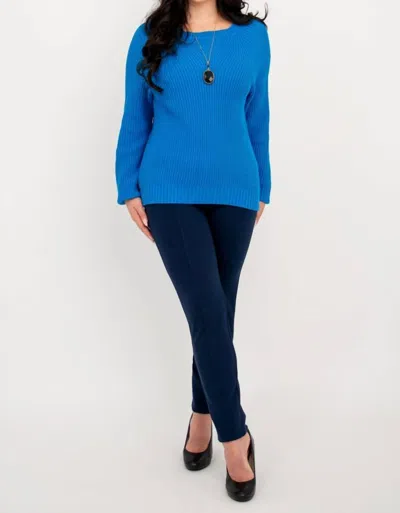 Blue Sky Clothing Co Davis Cotton Sweater In Marine