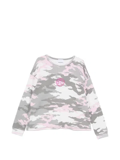 Blue Sky Inn Camo-print Waffle-knit T-shirt In Multi