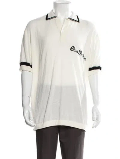 Pre-owned Blue Sky Inn Collar Short Sleeve Polo Sweater W/ Tags In Neutral