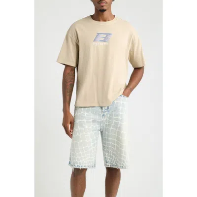Blue Sky Inn Disco Palm Logo Cotton Graphic T-shirt In Sand