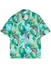 Blue Sky Inn Dolphin-print Cotton Shirt In Green