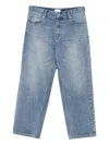 Blue Sky Inn Embellished Denim Straight-leg Jeans In Blue